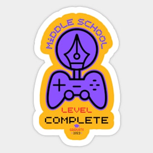 Middle School Level Complete Graduation Class Of 2023 Sticker